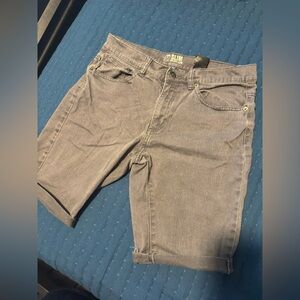 Gray Denim Shorts